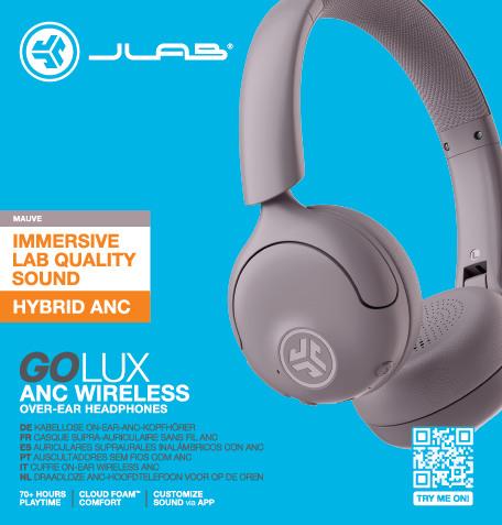 Image du produit JLab Audio GO LUX ANC - Headphones (ANC, Sans fil)