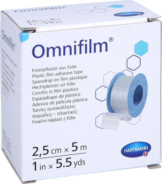 Actual product image Hartmann Omnifilm fixation plaster made of foil 2,5 cm x 5 m, 1 pc. plaster (1 x)
