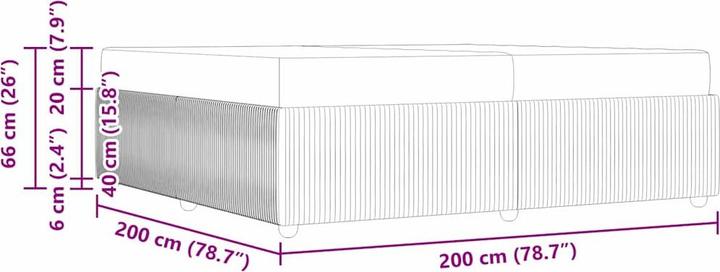Image du produit vidaXL Modernes Bett (200 x 200 cm)