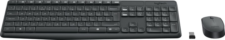 Produktbild Logitech MK235 Tastatur RF Wireless QWERTY Nordischer Raum (Eng. Int., Kabelgebunden, Kabellos)