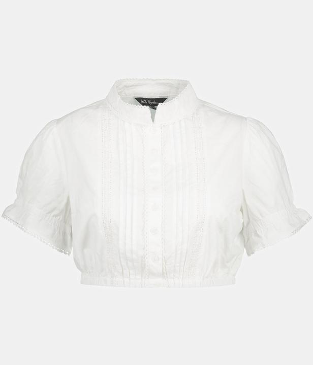 Produktbild Ulla Popken Dirndlbluse, Biesen, Spitze, Stehkragen, Halbarm (60)
