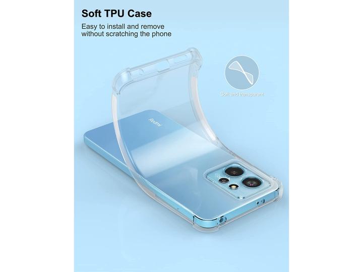 Produktbild Screenguard Xiaomi Redmi Note 12 4G Hülle Crystal Soft Airbag Bumper (Xiaomi Redmi Note 12)