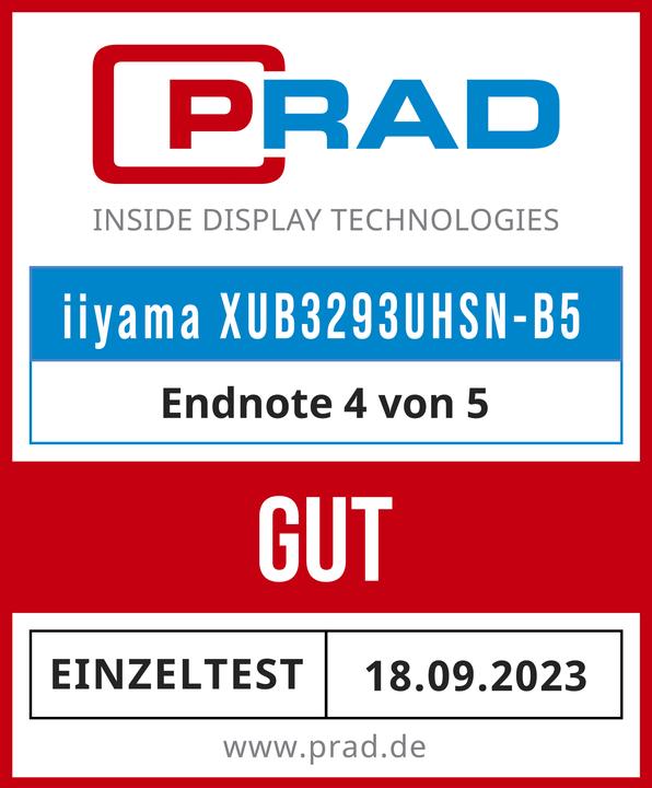 Produktbild iiyama ProLite XUB3293UHSN-B5 (3840 x 2160 Pixel, 31.50")