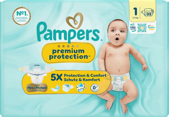 Image du produit Pampers Premium Protection (Taille 1, Pack, 33 pcs)