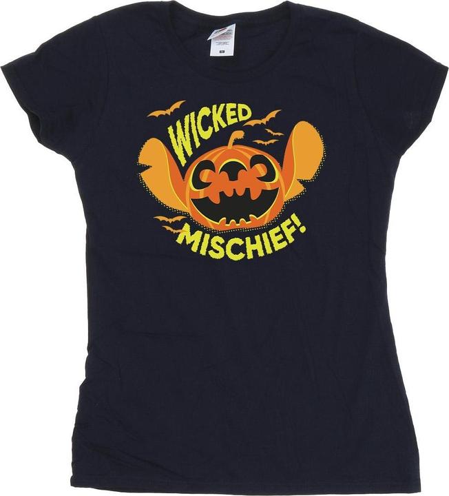 Actual product image Disney Womens/Ladies Lilo And Stitch Wicked Mischief Cotton T-Shirt (XL)