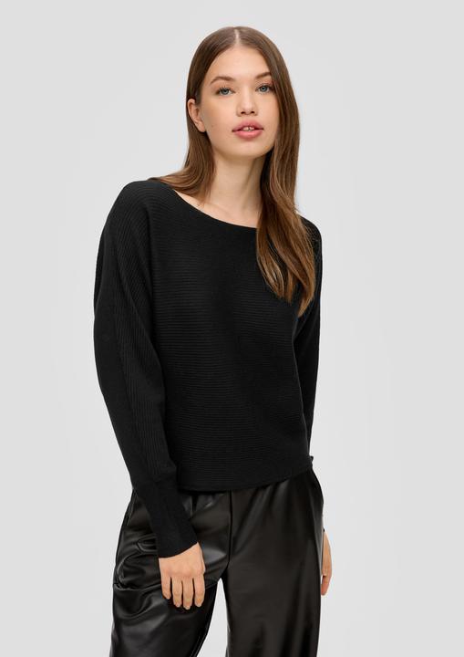 Produktbild S.Oliver Strickpullover Rippstrickpulli mit Fledermausarm (XXL)