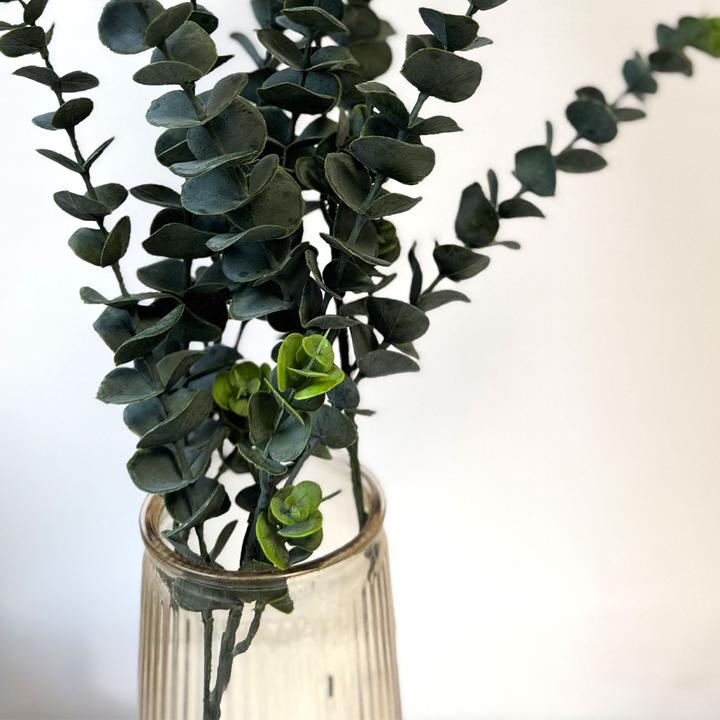 Produktbild Edle Kunstpflanze Eukalyptuszweige 80cm – Realistische Dekozweige ideal für Vase & Kranz – 3er Bund
