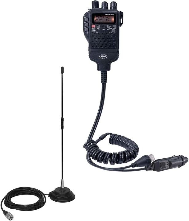 PNI Escort HP 62 CB radio package and Extra 40 antenna with magnet included in the scope of delivery