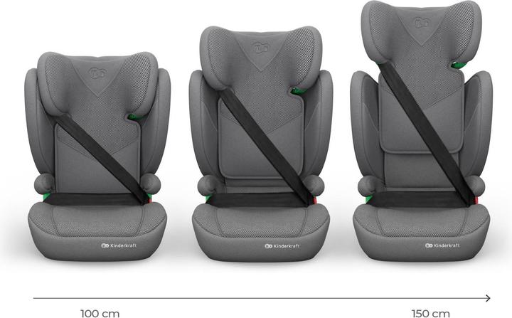 Produktbild KinderKraft Car seat JUNIOR FIX 2 PLUS i-Size grey (Kindersitz, ECE R129/i-Size Norm)