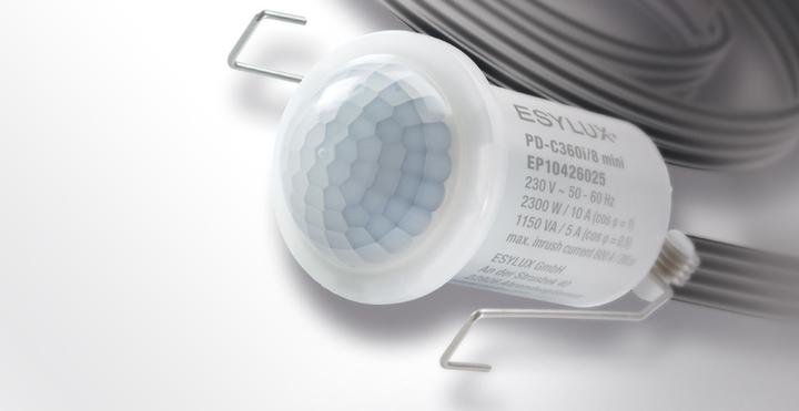 Image du produit Esylux PDC360i/8 mini KNX blancDétecteur de présence 360 à encastrer (2.50 m)