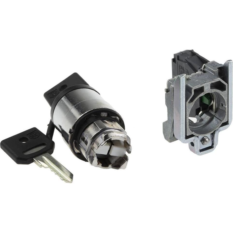 Schneider Electric Schlüsselschalter XB4-BG21, Taster + Schalter, Schwarz