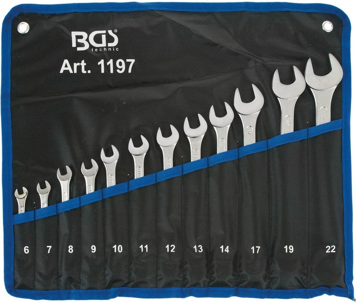 Actual product image BGS Combination spanner set (22 mm, 8 mm, 10 mm, 14 mm, 21 mm, 18 mm, 11 mm, 7 mm, 12 mm, 19 mm, 17 mm, 20 mm, 15 mm, 13 mm, 6 mm, 9 mm, 16 mm)