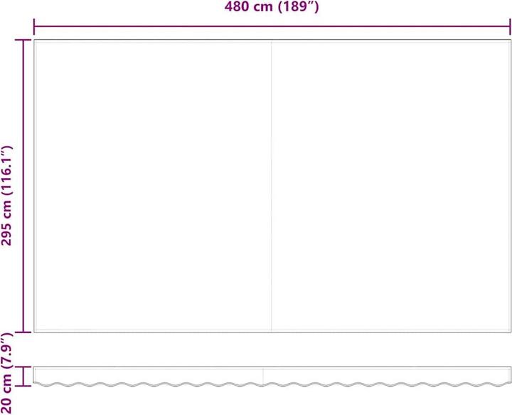 Actual product image vidaXL Einziehbare Markise (3.50 m)