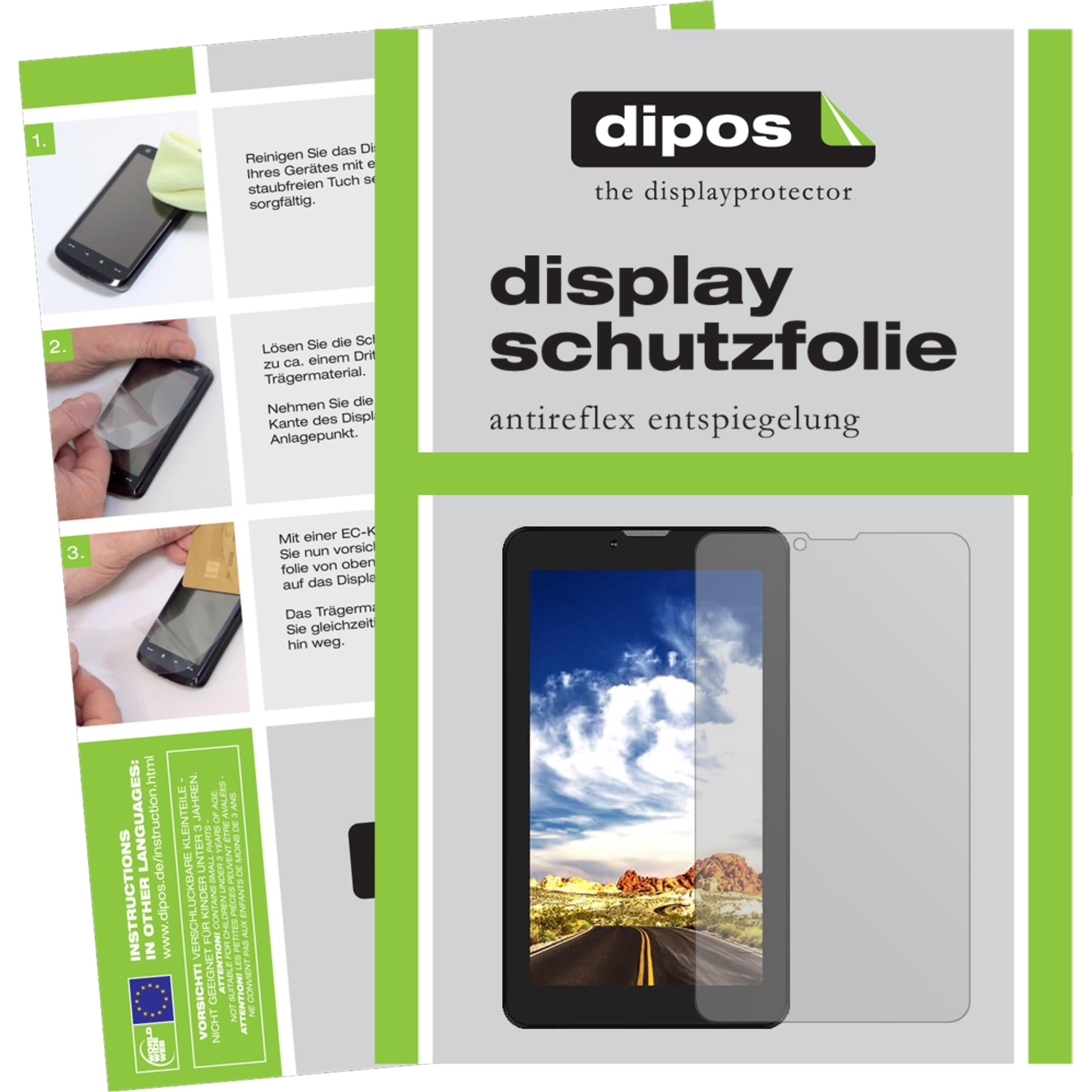 Dipos Displayschutzfolie Antireflex (2 Stück, T71), Tablet Schutzfolie