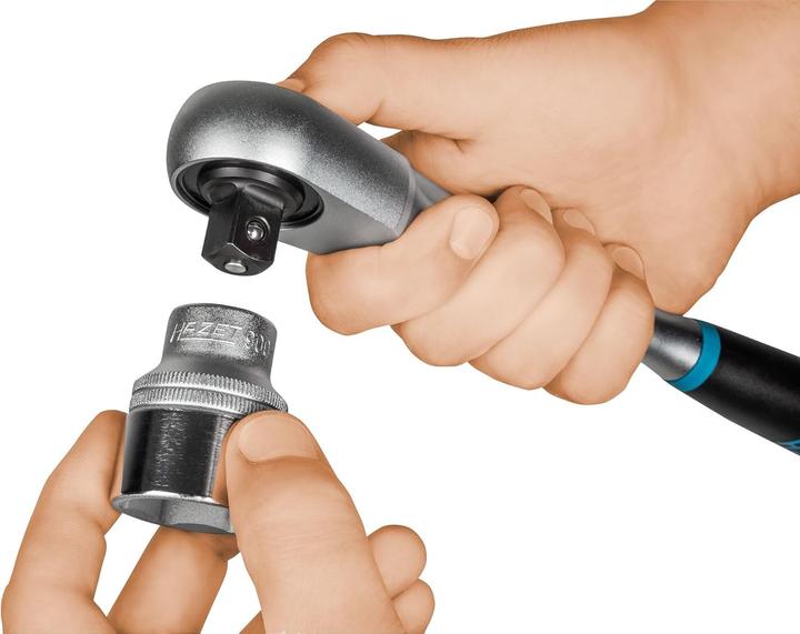 Actual product image HAZET HiPer fine-tooth reversible ratchet ∙ safety locking 916HPS ∙ Square, solid 12.5 mm (1/2 inch…