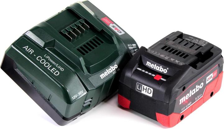 Produktbild Metabo Akku Basis Set 18V mit 1x Akku LiHD 5,5Ah ( 625368000 ) + Ladegerät ASC 145 ( 627378000 ) (18 V)