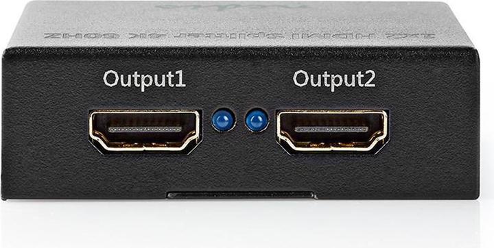 Produktbild Nedis VSPL3472AT. Video Porttyp: HDMI, Teilnehmerausgang: 2x HDMI. Produktfarbe: Schwarz, Gehäusematerial: