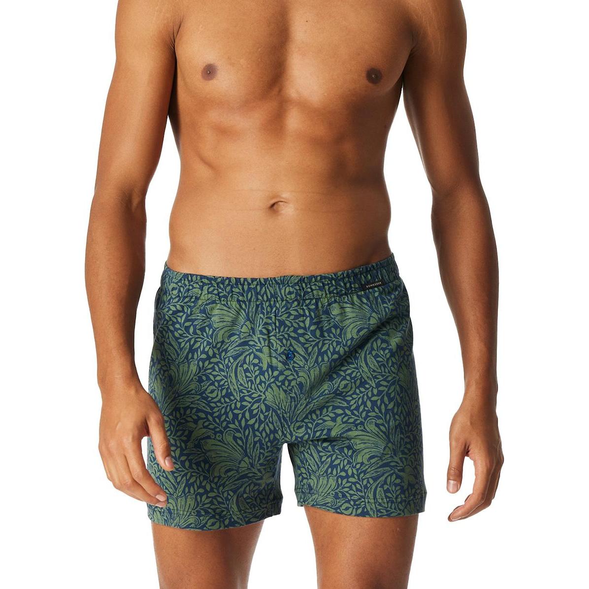 Thumbnail - Schiesser, Herren, Unterhosen, 4er Pack Singel-Jersey Boxershorts, Grün, (8, XXL, 4er Pack)