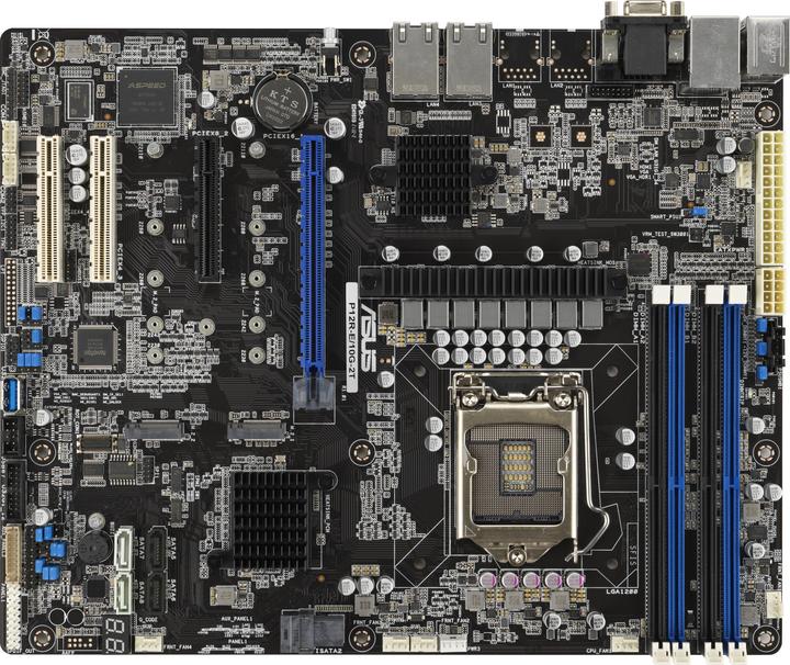 Produktbild ASUS P12R-E/10G-2T LGA1200 ATX Server MB 4xDDR4 2xM.2 8xSATA (LGA 1200, Intel C256, ATX)