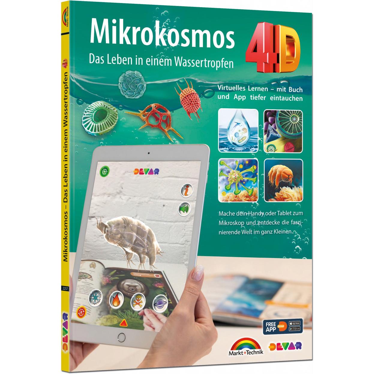 Mikrokosmos 4D - Bakterien - Natur - Das Leben in einem Wassertropfen mit APP entdecke die Welt im g, Kinderbücher von M...