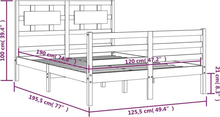 Produktbild vidaXL Matty (120 x 190 cm)