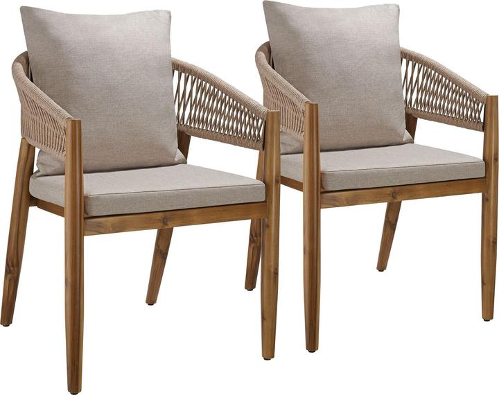 Actual product image tectake Garden chair Manacor, Rope design