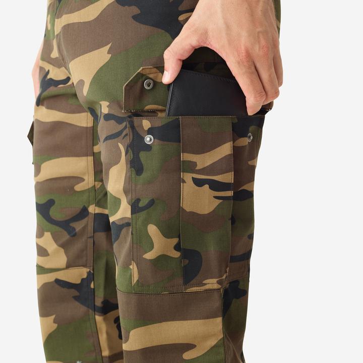 Image du produit Solognac Pantalon cargo résistant steppe 500 camouflage vert (3XL)