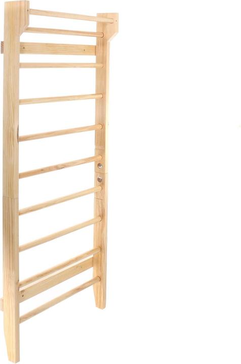 Actual product image Wiltec Toboli wall bars in wood look 195cm wall bars climbing wall gymnastics wall fitness