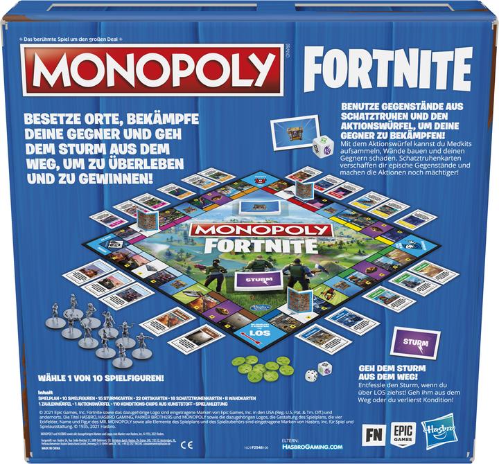 Produktbild Monopoly Fortnite Sammlerausgabe (Deutsch, Türkisch, Spanisch, Rumänisch, Norwegisch, Tschechisch, Polnisch, Kroatisch, Niederländisch, Slowenisch, Finnisch, Ungarisch, Dänisch, Schwedisch, Italienisch, Arabisch, Bulgarisch, Portugiesisch, Englisch, Slowakisch, Lettisch)