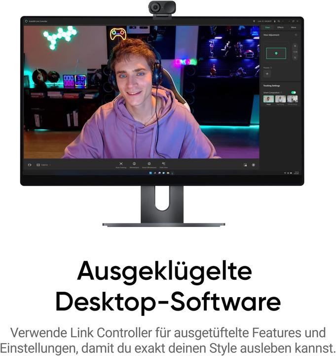 Immagine prodotto Insta360 Link 2C Standard 4K Webcam mit Auto-Framing und HDR