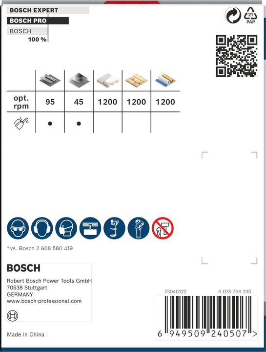 Valori nutrizionali e ingredienti Bosch Professional Zubehör Sega a tazza PRO Multi Material PC Plus, 89 mm (89 mm)