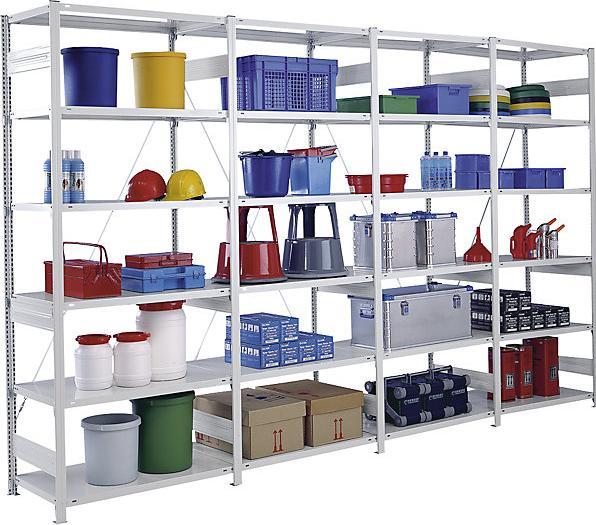 Produktbild eurokraft pro Grossfach-Steckregal, verzinkt