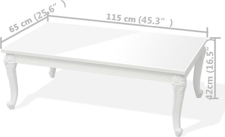 Immagine prodotto vidaXL Hochglanz Couchtisch (115 x 65 x 42 cm)