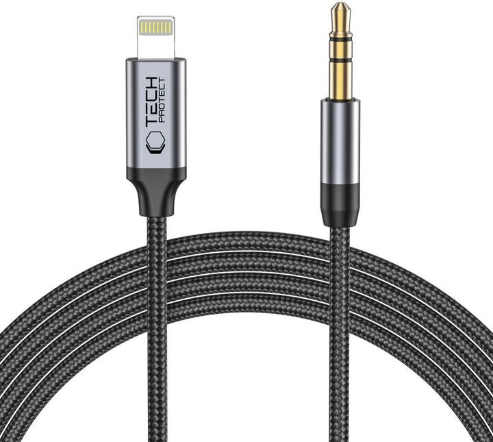 Produktbild Tech-Protect Kabel USB Lightning - Miniklinke 3,5 mm 1 m Schwarz (9490713929087) (1 m)