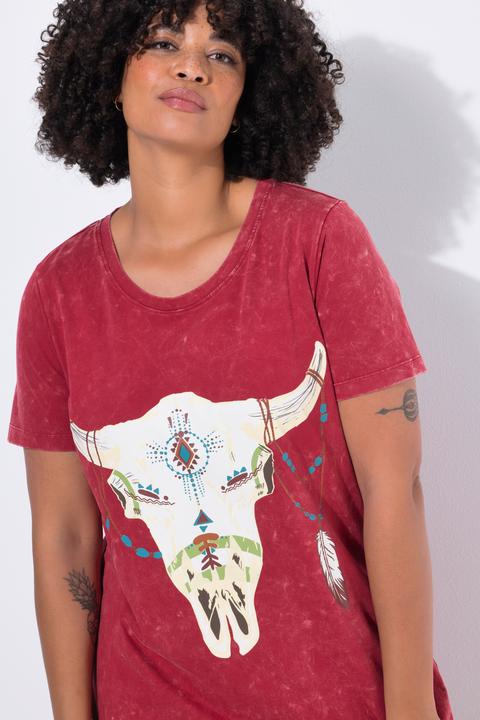 Produktbild Angel of Style T-Shirt, Comfort Fit, Kuhschädel-Druck (46)