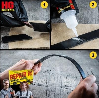 Actual product image HG Powerglue Weld from the bottle (20 g)
