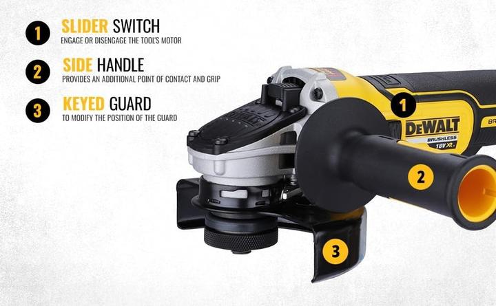 Actual product image DeWalt DCG405N-XJ (125 mm)