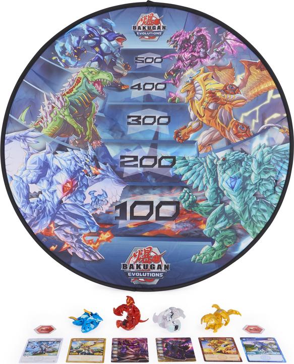 Image du produit Spin Master Bakugan Evolutions, Coffret Platinum Battle Bundle avec 4 Bakugan, tapis de bataille, BakuCores, car