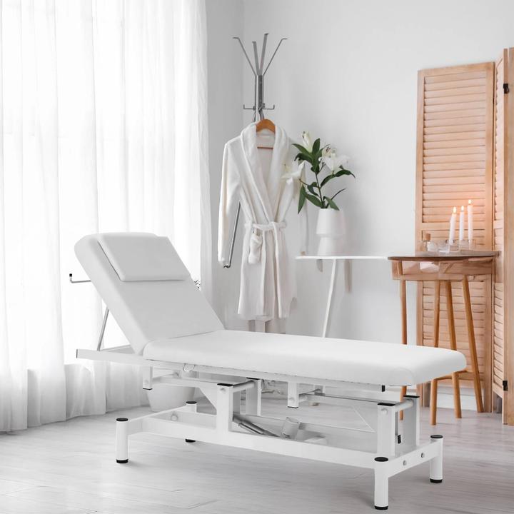 Actual product image Physa Electric Massage Table - 1 motor - 50 W - 185 x 63 x 47 - 90 cm - 150 kg - brown/white