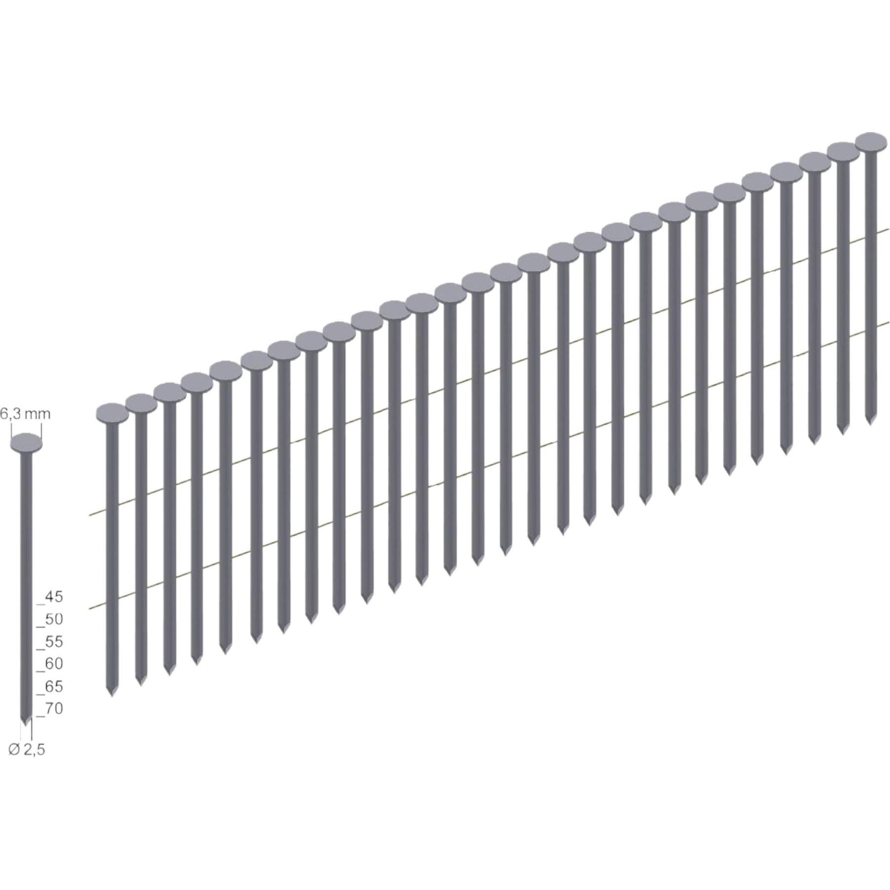 Thumbnail - Prebena, Tackerklammern + Tackernägel, CoilNägel verzinkt mit Ringschaft drahtmagaziniert65 mm