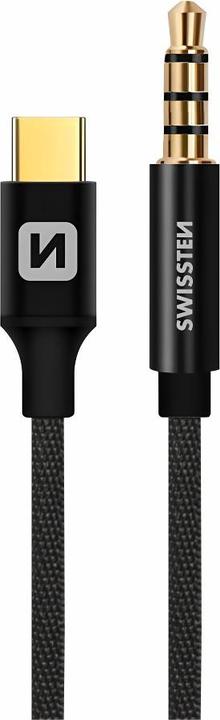 Actual product image Swissten Textile Audio Adapteris USB-C / 3 / (USB Type C, 3.5mm jack)