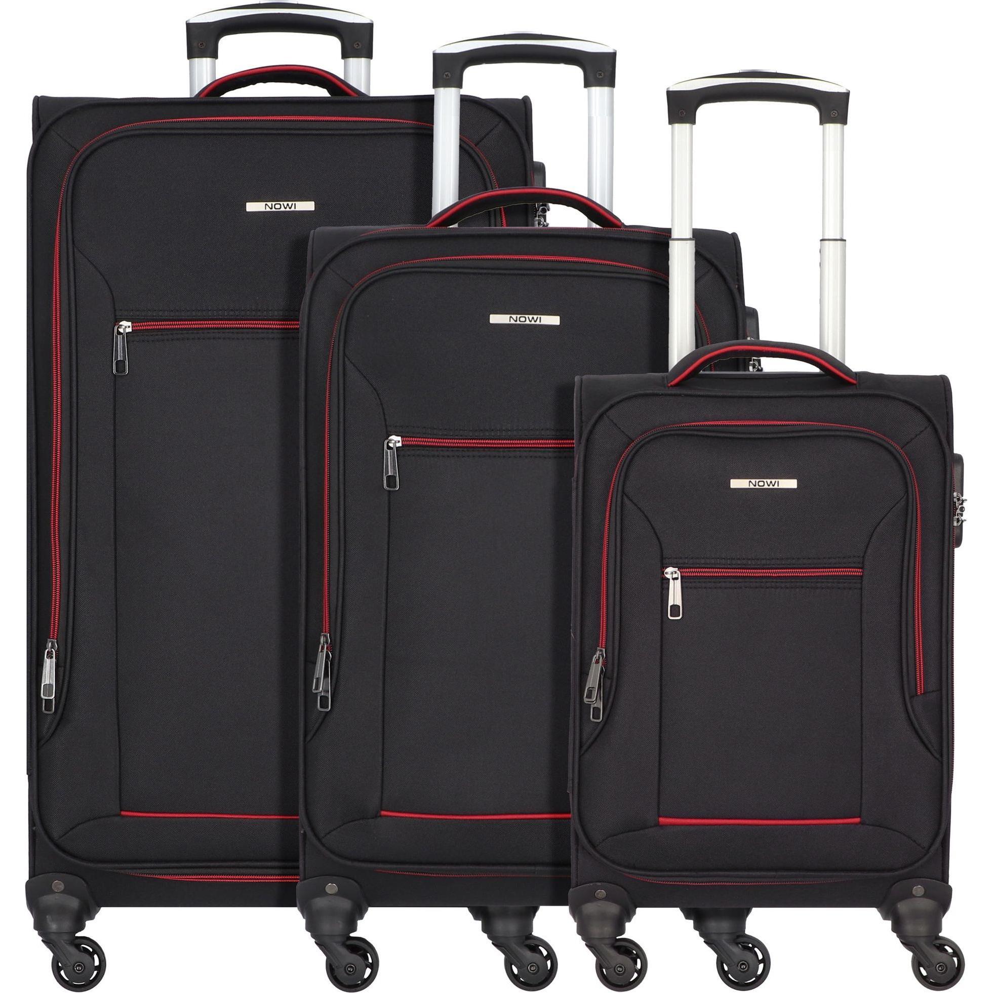 Thumbnail - Nowi, Koffer, Sevilla 4 Rollen Kofferset 3-teilig, Rot, (156 l, XL (ab 115l))