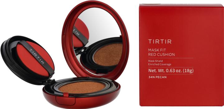Actual product image TirTir Mask Fit Red Cushion Foundation - Full Coverage, Weightless, Skin Fit (#34N Pecan)