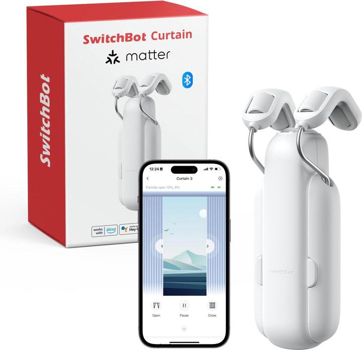Actual product image SwitchBot Smart curtain motor Rod 3 white