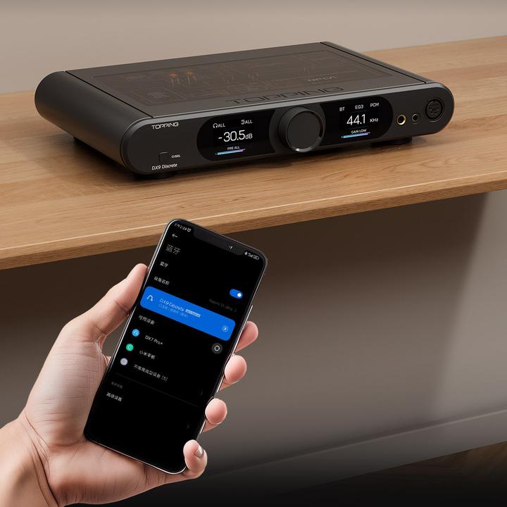 Actual product image Topping DX9 Discrete (Display, gain switch, USB-DAC, Bluetooth)