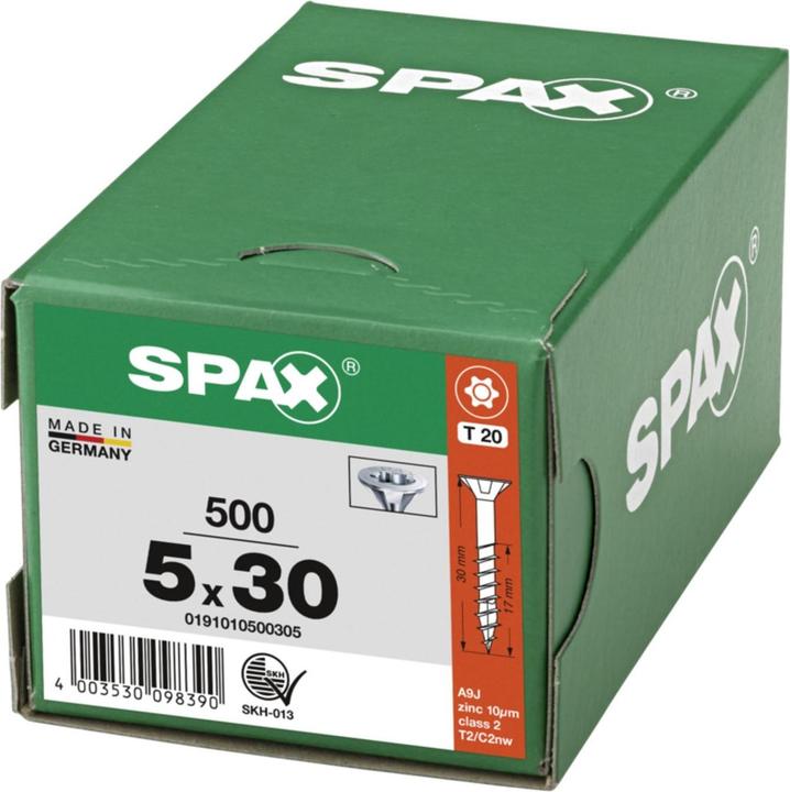 Actual product image Spax Senkmultikopf T-Star Plus T20 Teilgewinde Wirox (500 Screws per piece, 5 x 30 mm)