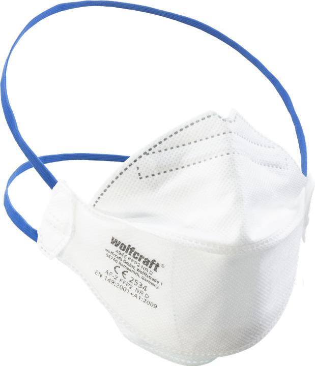 Produktbild wolfcraft 2 Feinstaubmasken FFP2 (CE) (FFP2, 2 x)