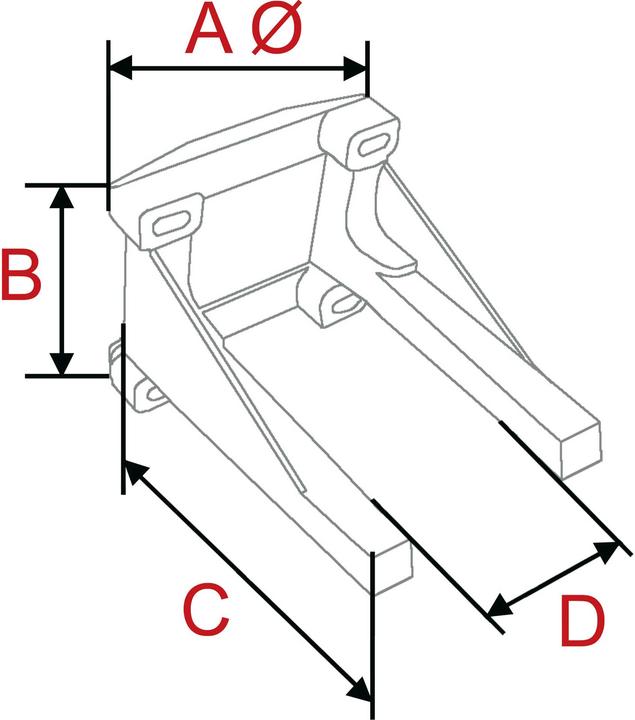 Produktbild Modellbau Lindinger motorträger uni -20ccm nylon