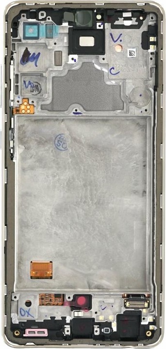 Actual product image Samsung Display unit + frame A725 Galaxy A72 4G white GH82-25460D (Display, Galaxy A72)