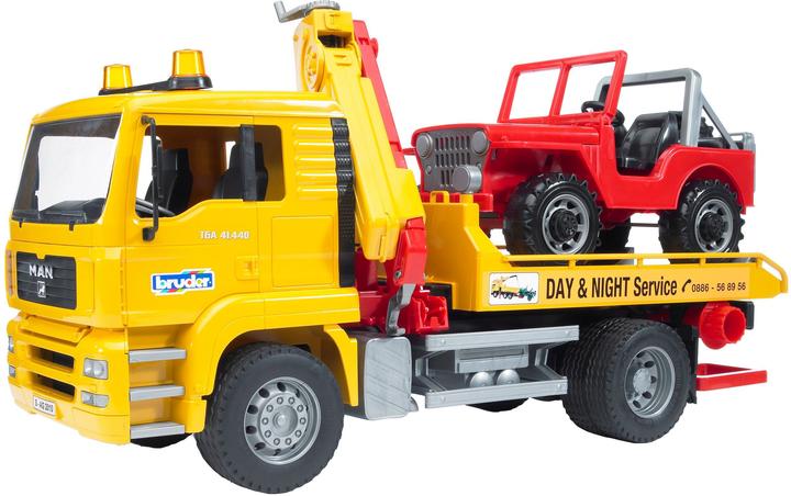 Bruder Man Abschlepp-LKW mit Geländewagen